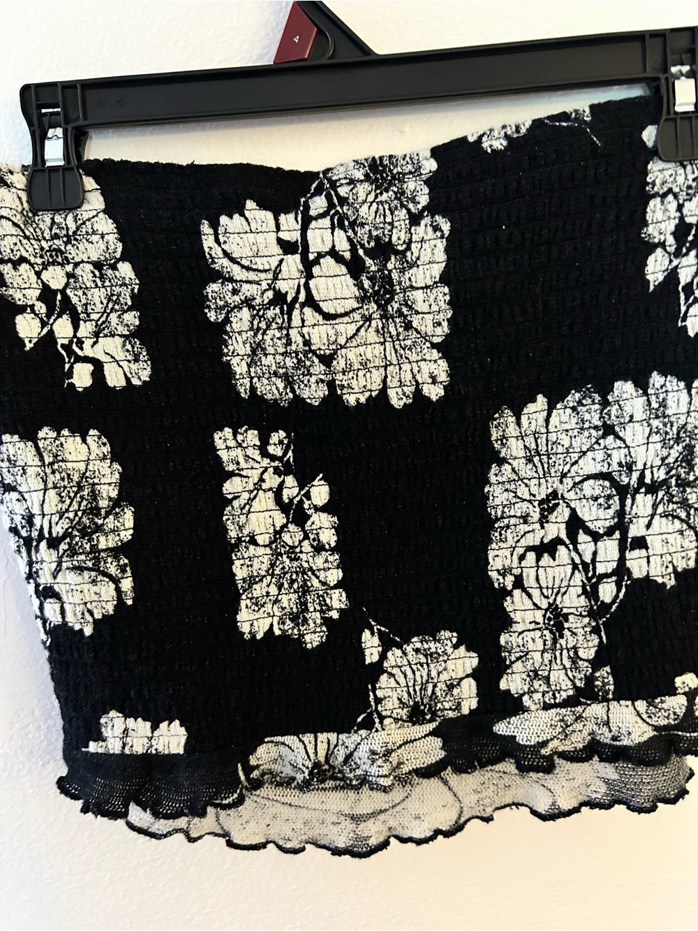 Free People Black Floral poppy tube top - Picture 5 of 5
